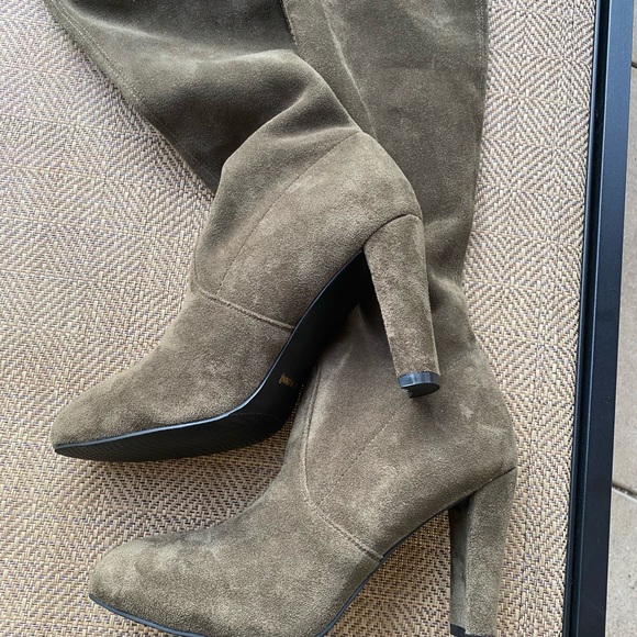 Kaitlyn pan olive green knee boots new 7 - Picture 8 of 14